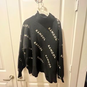 Kangol x HM turtleneck oversized logo sweater size XL